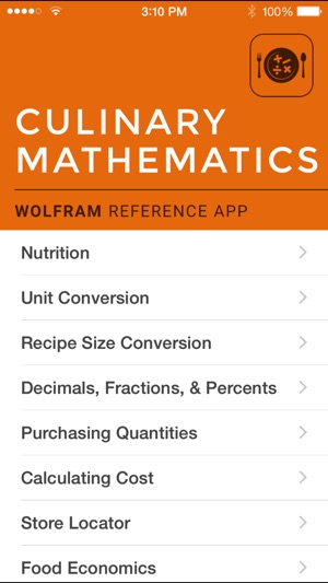 WolframCulinaryMathematicsReferenceAppiPhone版