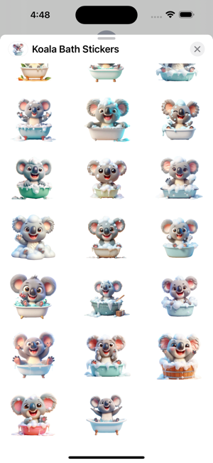 Koala Bath StickersiPhone版