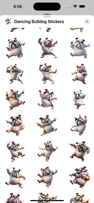 Dancing Bulldog StickersiPhone版