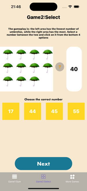 Umbrella match and countiPhone版