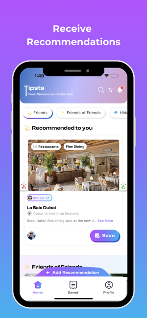 Tipsta: The Recommendation AppiPhone版