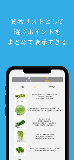 野菜大百科：買い物リスト付きiPhone版