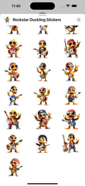 Rockstar Duckling StickersiPhone版