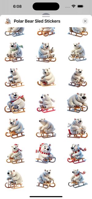 Polar Bear Sled StickersiPhone版