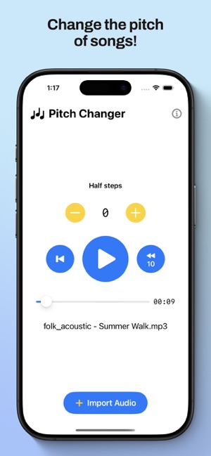 MP3 Pitch Changer & TransposeriPhone版