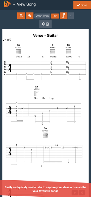 GuitarNotepadiPhone版