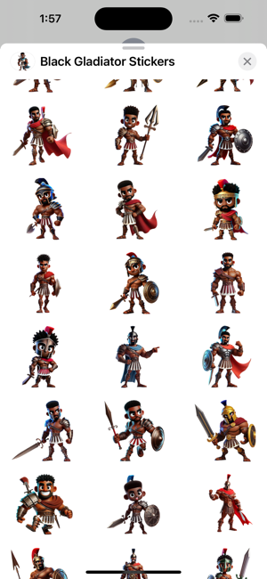 Black Gladiator StickersiPhone版