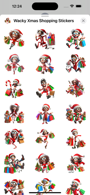 Wacky Xmas Shopping StickersiPhone版