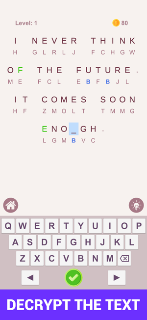 Cryptogram Word PuzzlesiPhone版