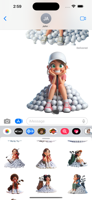 Golf Ball Girl StickersiPhone版