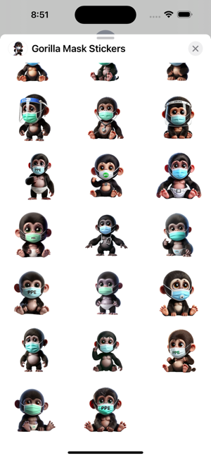 Gorilla Mask StickersiPhone版