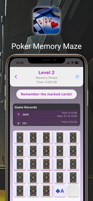 Poker Memory MazeiPhone版
