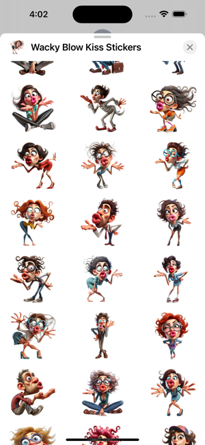 Wacky Blow Kiss StickersiPhone版