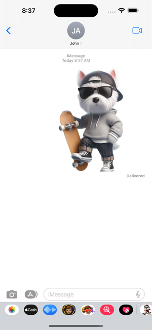 Skateboard Westie StickersiPhone版