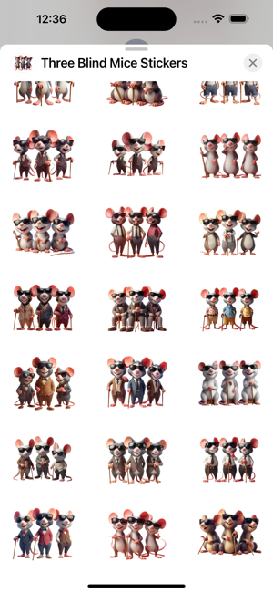 Three Blind Mice StickersiPhone版