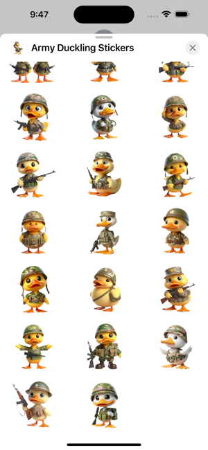 Army Duckling StickersiPhone版