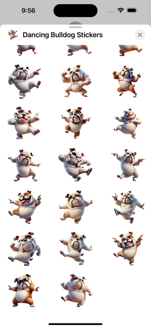 Dancing Bulldog StickersiPhone版