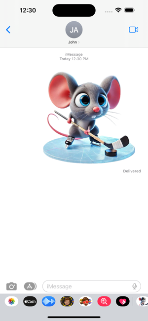 Hockey Mouse StickersiPhone版