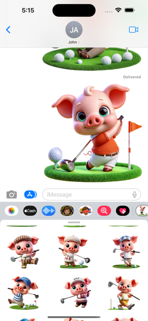 Golf Piglet StickersiPhone版