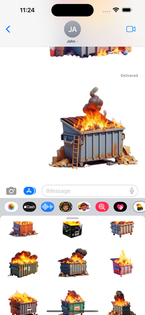 Dumpster Fire StickersiPhone版