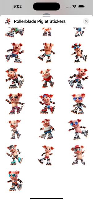 Rollerblade Piglet StickersiPhone版