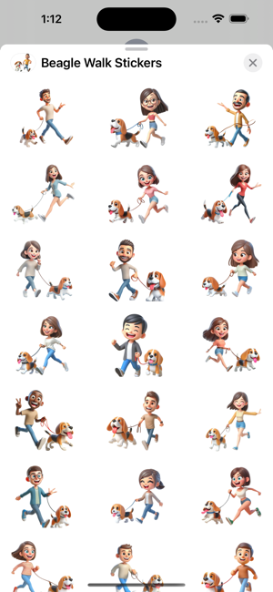 Beagle Walk StickersiPhone版