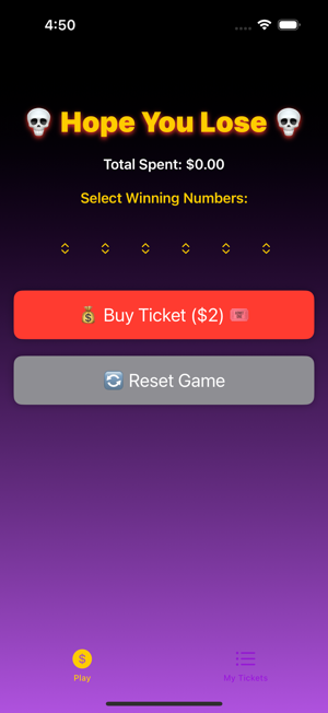 Lottery ticket simulationiPhone版