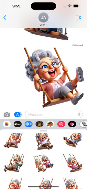 Granny Swing StickersiPhone版