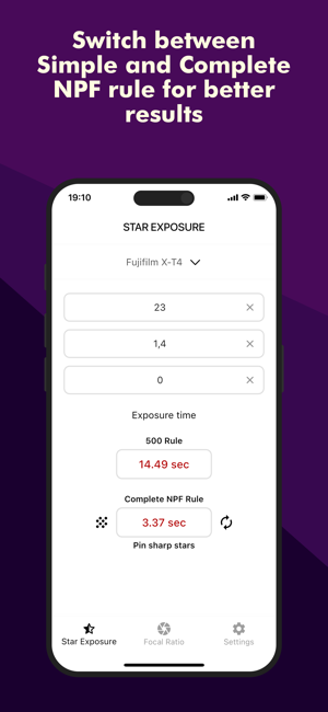 Star Exposure CalculatoriPhone版