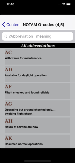 AviationCodeiPhone版