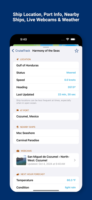 Cruise Ship TrackeriPhone版