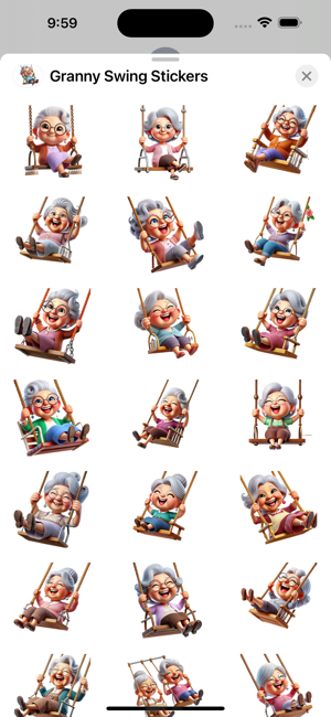 Granny Swing StickersiPhone版