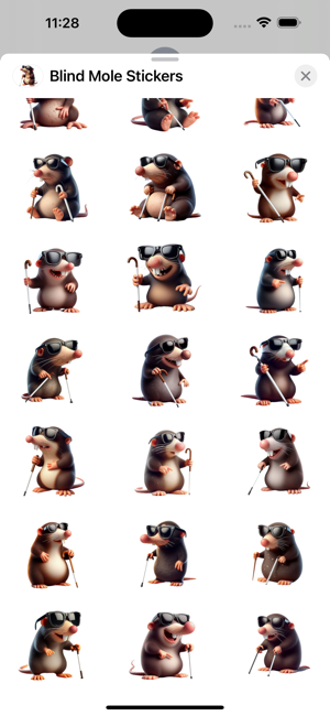 Blind Mole StickersiPhone版