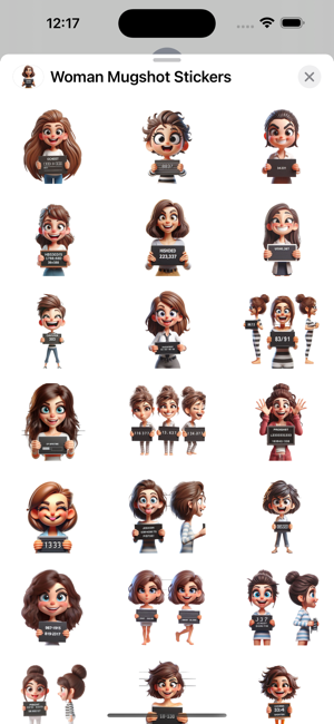 Woman Mugshot StickersiPhone版