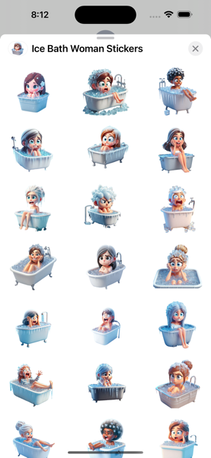 Ice Bath Woman StickersiPhone版