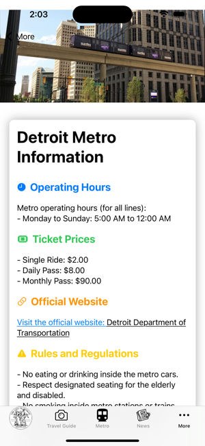 Detroit Guide and Subway mapiPhone版