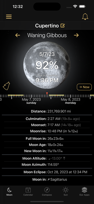 月相盈亏与月球相位预测‬iPhone版