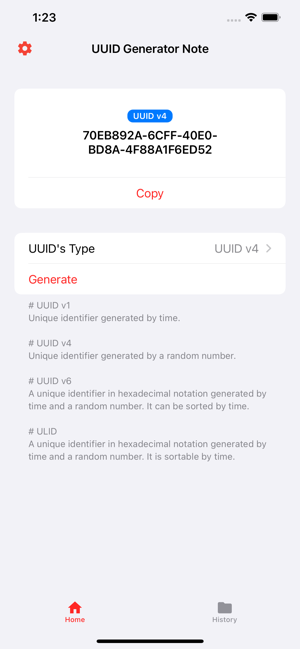 UUIDGeneratorNoteiPhone版