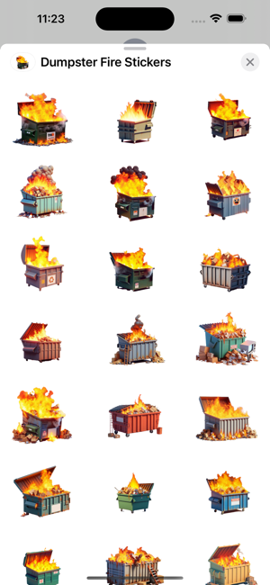 Dumpster Fire StickersiPhone版