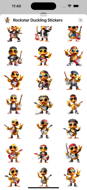 Rockstar Duckling StickersiPhone版