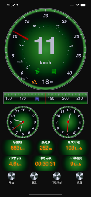 GPS测速仪、指南针和海拔表iPhone版