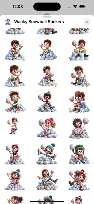 Wacky Snowball StickersiPhone版