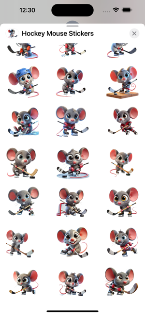 Hockey Mouse StickersiPhone版