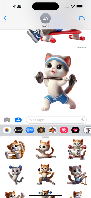 Kitten Workout StickersiPhone版