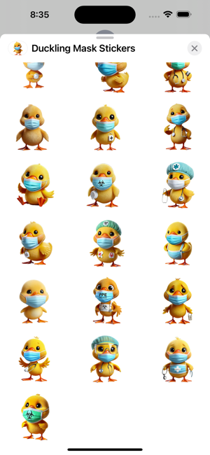 Duckling Mask StickersiPhone版