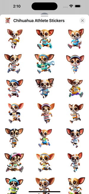 Chihuahua Athlete StickersiPhone版