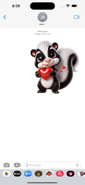 Valentine Skunk StickersiPhone版