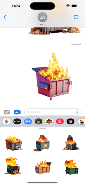 Dumpster Fire StickersiPhone版