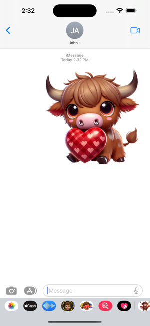 Highland Cow ValentineiPhone版