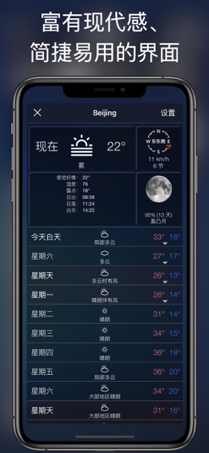 10天详细天气预报+‬iPhone版